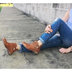 Diba True® Road Map Double Strap Ankle Bootie Sz 9.5